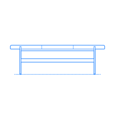 Furniture Benches Blu Dot Daybench Editable Svg Line Art, Free Vectors File